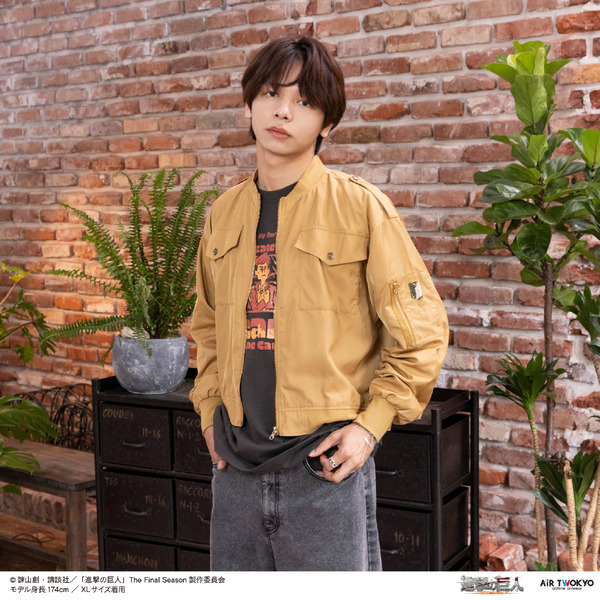 TVアニメ『進撃の巨人』×AIR TWOKYO「調査兵団モチーフMA-1」（C）諫山創・講談社／「進撃の巨人」The Final Season製作委員会