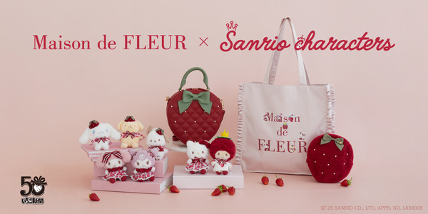 Maison de FLEURから「月間いちご新聞」創刊50周年を祝うアイテムが登場（C）’25 SANRIO CO., LTD. APPR. NO. L656005
