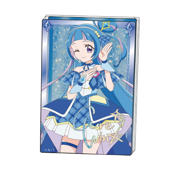 「キミとアイドルプリキュア♪展」オリジナルグッズ：リキッドラメアクリルブロック〈キュアウインク〉（C）ABC-A・東映アニメーション