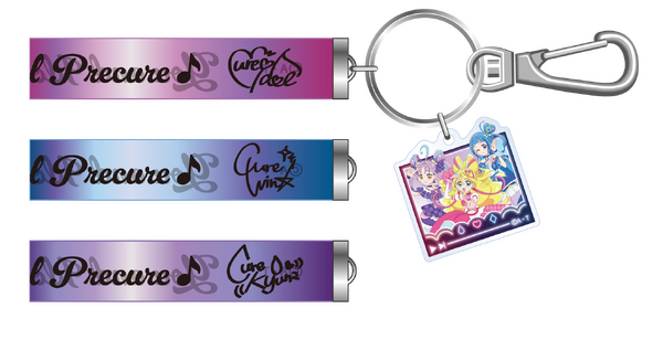 「キミとアイドルプリキュア♪展」オリジナルグッズ：銀テープ風 アクリルキーホルダー（C）ABC-A・東映アニメーション