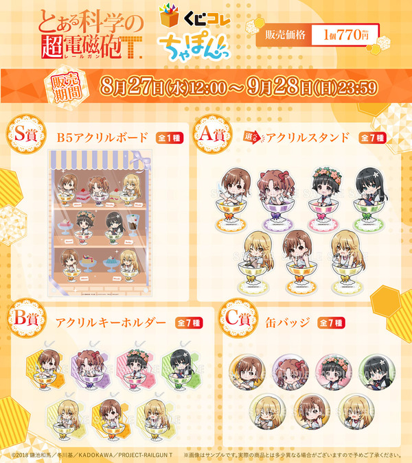 「くじコレ『とある科学の超電磁砲T』ちゃぽんっ!」各賞紹介