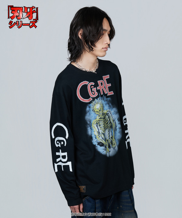 『刃牙』シリーズとglambがコラボ「Yujiro Lightning Cutsew」着用イメージ（C）板垣恵介(秋田書店)1992