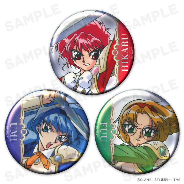 メタリック缶バッジ3個セット