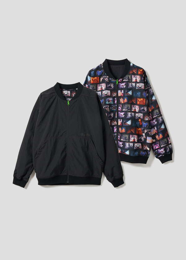 ディズニーヴィランズ×グラニフ「ヴィランズ シルエット｜リバーシブルブルゾン」（C）Disney