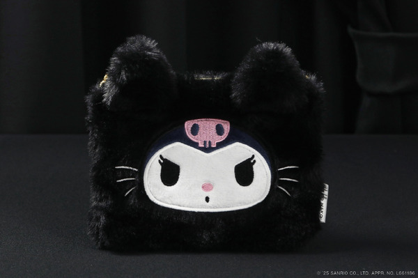 クロミの黒ねこファーポーチ（ブラウにゃー2個入）