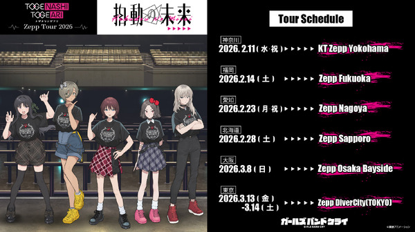 トゲナシトゲアリ Zepp Tour 2026 “拍動の未来” キービジュアル
