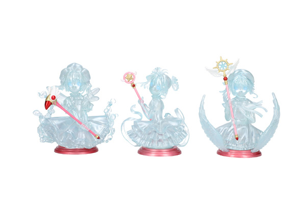 「カードキャプターさくら 氷の彫刻風フィギュアコレクション」左からクロウカード編、さくらカード編、クリアカード編（C）CLAMP・ST/講談社・NEP・NHK