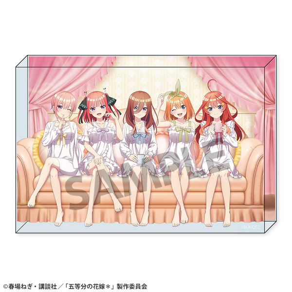 TVスペシャルアニメ『五等分の花嫁＊』描き下ろしアクリルブロック ナイトウェアver.（C）春場ねぎ・講談社／「五等分の花嫁＊」製作委員会