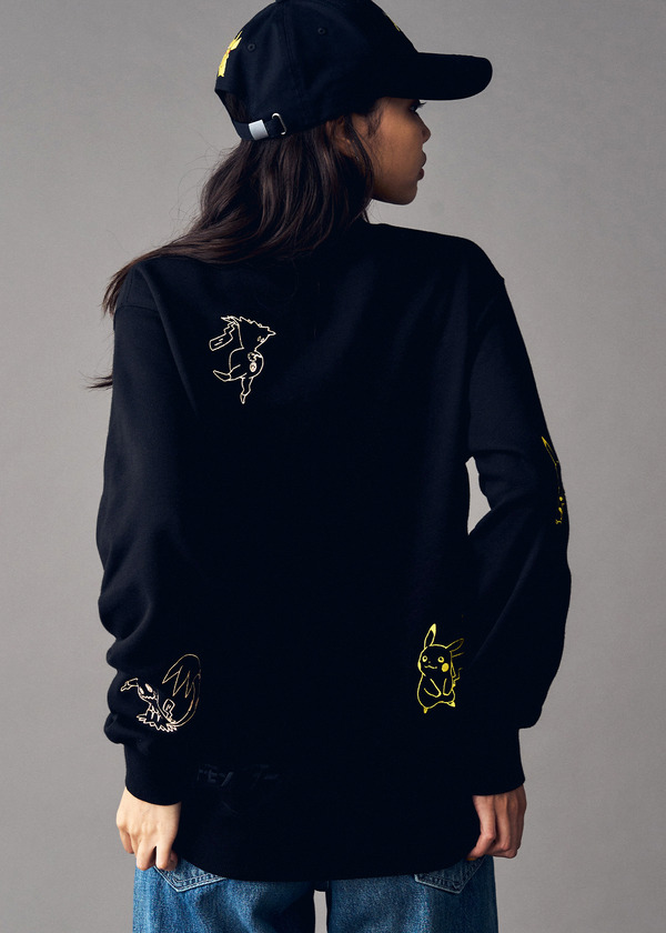 ポケットモンスター×グラニフ「ピカチュウ＆ミミッキュ｜裏毛スウェット」着用イメージ（C）Nintendo・Creatures・GAME FREAK・TV Tokyo・ShoPro・JR Kikaku （C）Pokemon