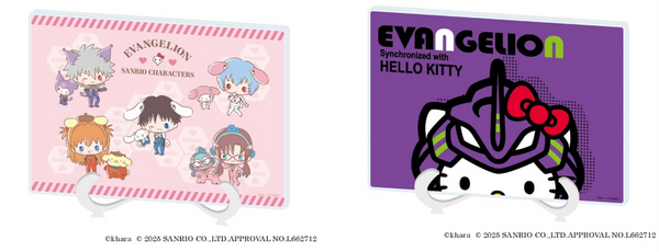 エヴァンゲリオン×サンリオキャラクターズ「アクリルアートボード」（C）khara（C）2025 SANRIO CO., LTD. APPR. NO. L662712
