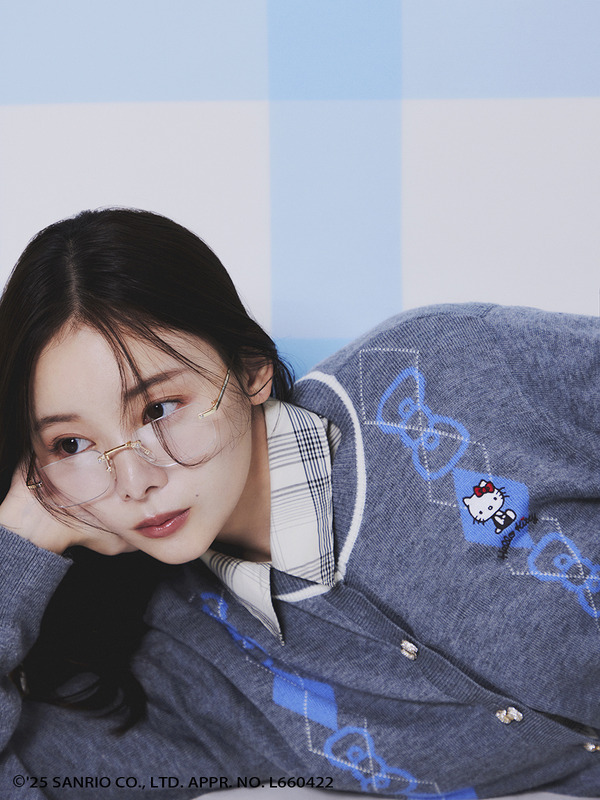 【HELLO KITTY】アーガイルカーディガン