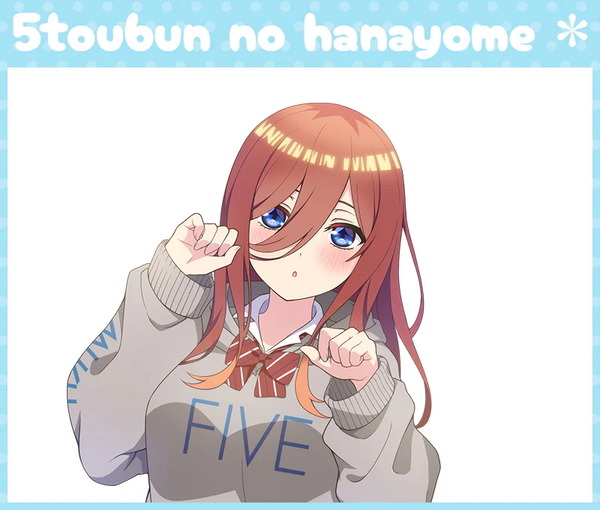 TVスペシャルアニメ『五等分の花嫁＊』～Trick or Heart～　描き下ろしイラスト「中野三玖」（C）春場ねぎ・講談社／「五等分の花嫁＊」製作委員会（C）2025 アニメユニバーシティコープ