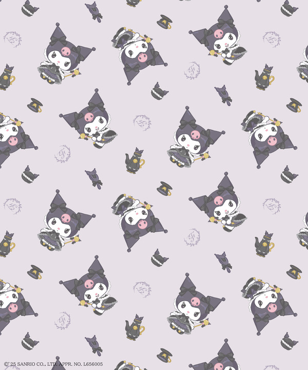 Maison de FLEUR × KUROMI ＆ MY MELODY「KUROMI ダブルリボントートバッグ」「KUROMI 2Wayトートバッグ」それぞれの裏地（C）25 SANRIO CO., LTD. APPR. NO. L656005