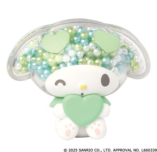 「マイメロディ 透明キラキラマスコット」グリーン