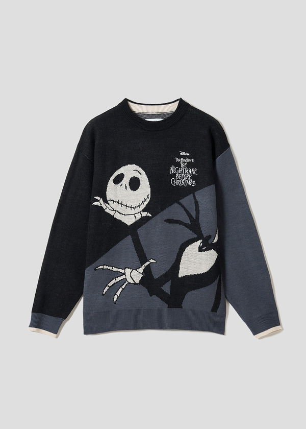 『ナイトメアー・ビフォア・クリスマス』×グラニフ「君のそばに｜ウォッシャブルジャカードニット」（C）Disney