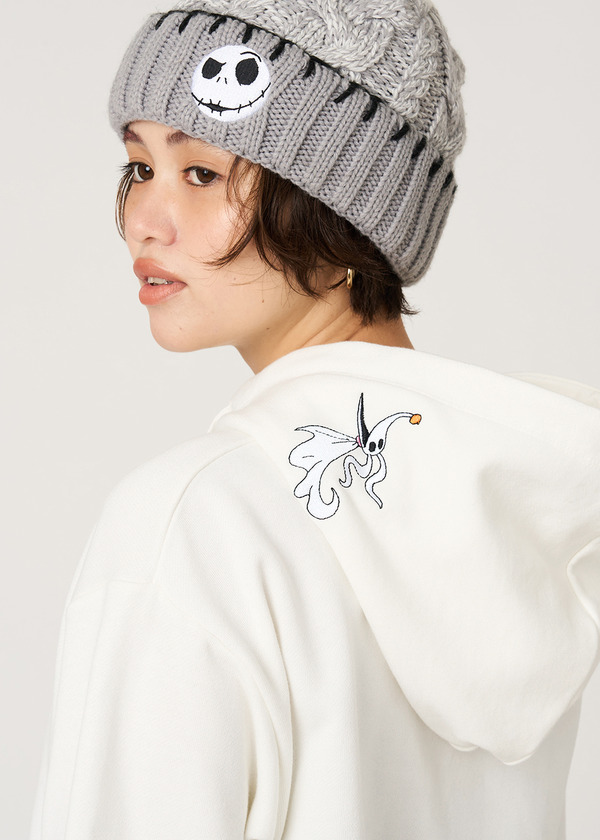 『ナイトメアー・ビフォア・クリスマス』×グラニフ「ジャック フェイス｜エンボス裏毛パーカー」（C）Disney