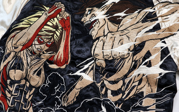 「進撃の巨人」リバーシブルスカジャン