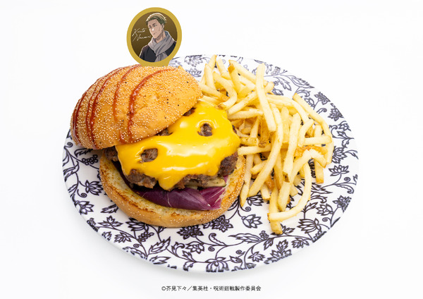 TVアニメ『呪術廻戦』× マルキューブ限定コラボメニュー　THE FRONT ROOM（Marunouchi）「七海」バーガー　（C）芥見下々／集英社 ・ 呪術廻戦製作委員会