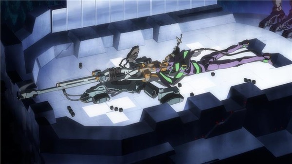 「プラレール『ヱヴァンゲリヲン新劇場版：序』ネルフ専用鉄道下二小山支線 「ヤシマ作戦」 DD51形＆シキ880形（B2梁）大物車」場面写（C）ＴＯＭＹ （C）カラー