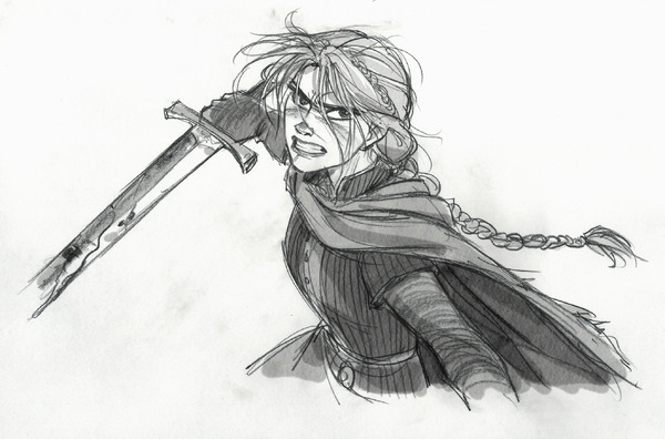 映画『果てしなきスカーレット』ジン・キム スケッチデザイン