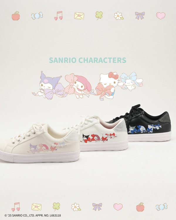 「サンリオキャラクターズ シューズ」キャラクターコートスニーカー