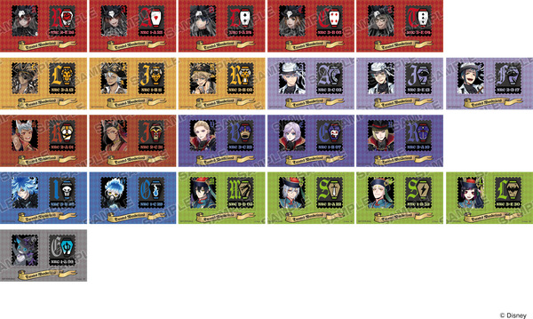 『ディズニー ツイステッドワンダーランド』Halloween2025 Fair　切手風シール（全23種）
