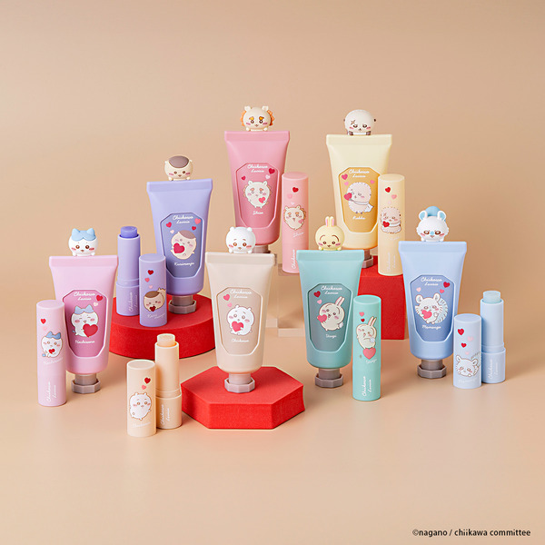「Lovisia ちいかわマスコットハンドクリーム」「Lovisia ちいかわリップクリーム ハートシリーズ」