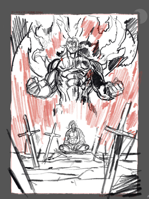 「MAPPA×リネージュ2」ポスターB　ラフ画像