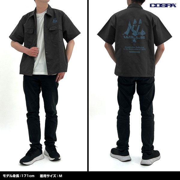 COSPA「WILLE ワークシャツ（EVANGELION）」着用イメージ（C）カラー