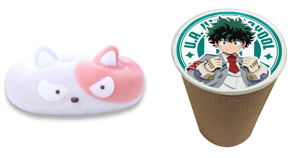 「僕のヒーローアカデミア 第2回 雄英高校オープンスクール」ショートキャットドーナツ フォーチューンラテセット（C）堀越耕平／集英社・僕のヒーローアカデミア製作委員会（C）Bandai Namco Experience Inc.