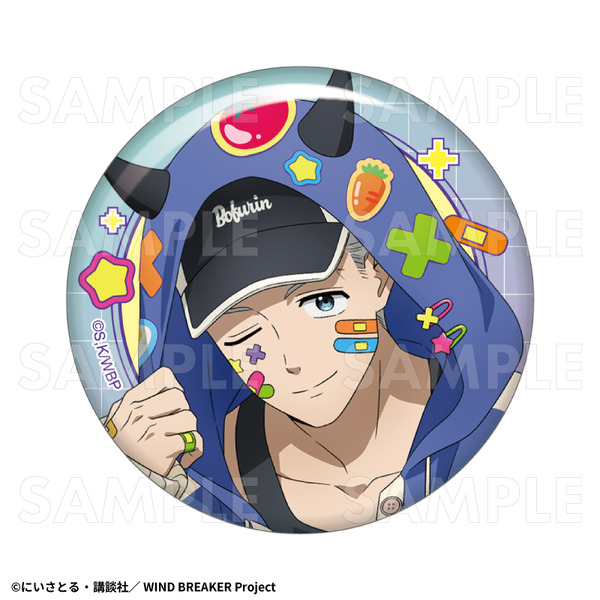 TVアニメ『WIND BREAKER』「でびデコパーカー」トレーディング缶バッジ【梅宮 一】（C）にいさとる・講談社／WIND BREAKER Project