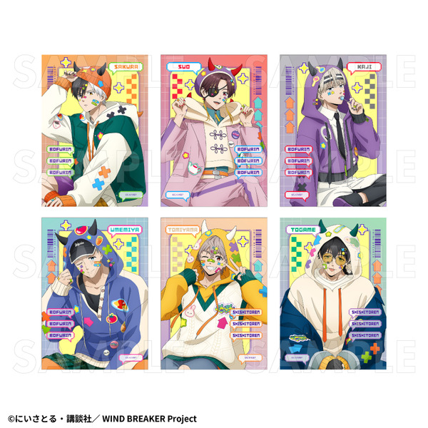 TVアニメ『WIND BREAKER』「でびデコパーカー」トレーディングブロマイド（C）にいさとる・講談社／WIND BREAKER Project
