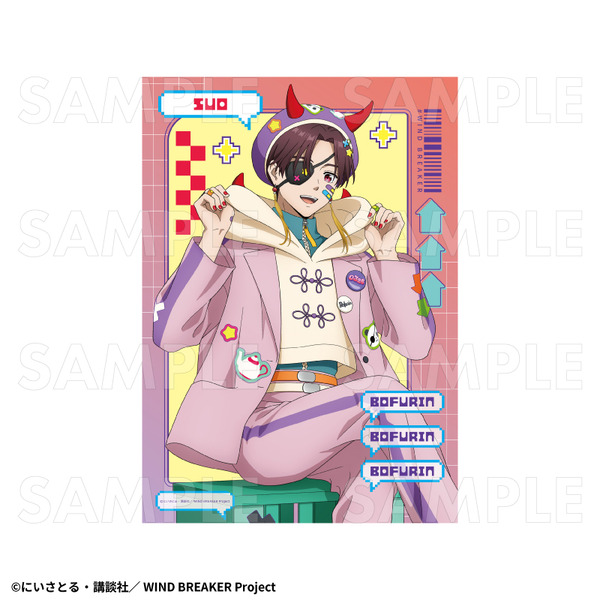 TVアニメ『WIND BREAKER』「でびデコパーカー」クリアポスター【蘇枋 隼飛】（C）にいさとる・講談社／WIND BREAKER Project