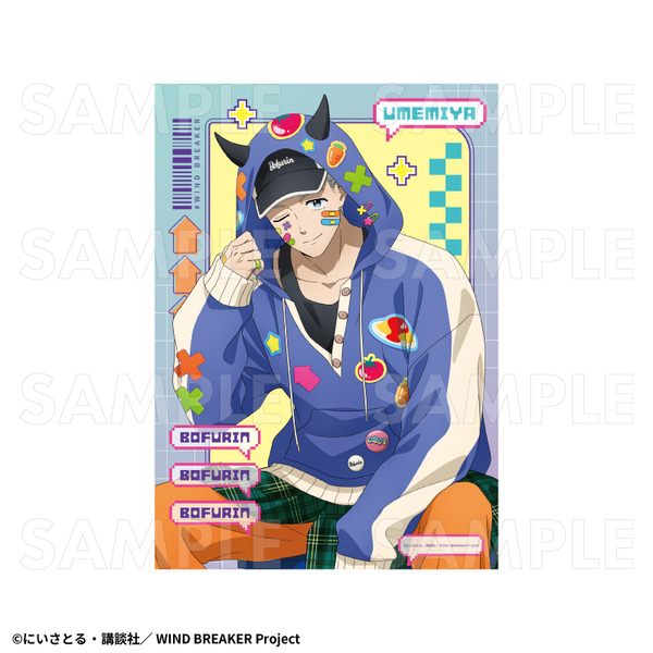 TVアニメ『WIND BREAKER』「でびデコパーカー」クリアポスター【梅宮 一】（C）にいさとる・講談社／WIND BREAKER Project
