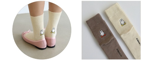 「ミッフィー」×「靴下屋」コラボ靴下