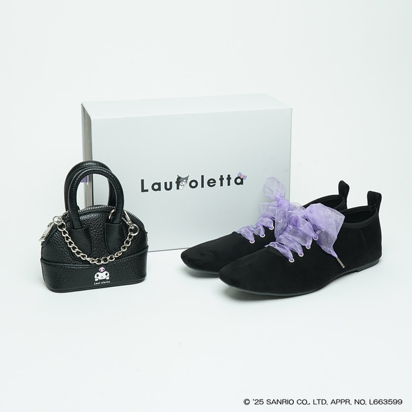 【KUROMI】ソフトレースアップバレエ（LH106K）BLACK-S 税込17,930円