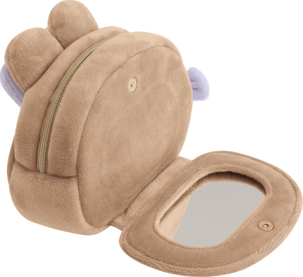 サンエックス「Makeup Rilakkuma ミラー付ぬいぐるみポーチ」チャイロイコグマ（C）2025 SAN-X CO., LTD. ALL RIGHTS RESERVED.