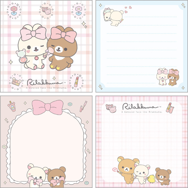 サンエックス「Makeup Rilakkuma スクエアメモ」（C）2025 SAN-X CO., LTD. ALL RIGHTS RESERVED.