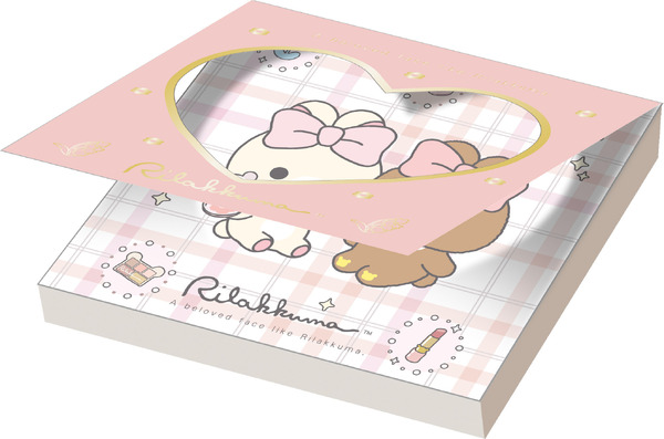 サンエックス「Makeup Rilakkuma スクエアメモ」使用イメージ（C）2025 SAN-X CO., LTD. ALL RIGHTS RESERVED.