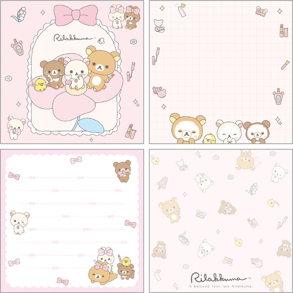 サンエックス「Makeup Rilakkuma スクエアメモ」（C）2025 SAN-X CO., LTD. ALL RIGHTS RESERVED.