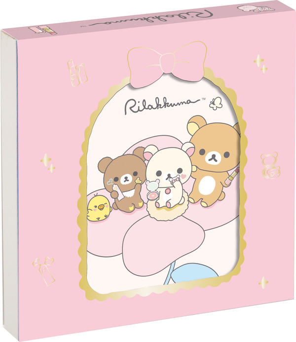 サンエックス「Makeup Rilakkuma スクエアメモ」（C）2025 SAN-X CO., LTD. ALL RIGHTS RESERVED.