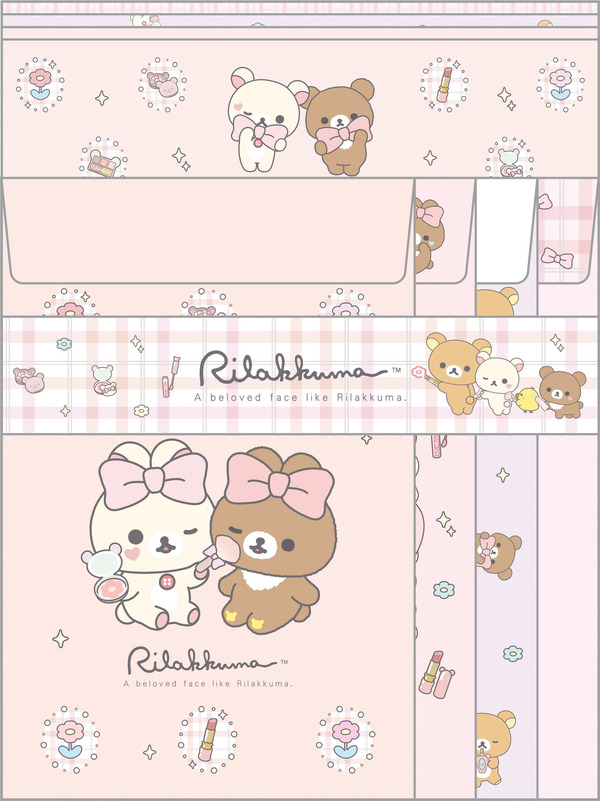 サンエックス「Makeup Rilakkuma レターセット」（C）2025 SAN-X CO., LTD. ALL RIGHTS RESERVED.