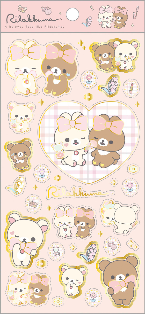 サンエックス「Makeup Rilakkuma シール」（C）2025 SAN-X CO., LTD. ALL RIGHTS RESERVED.