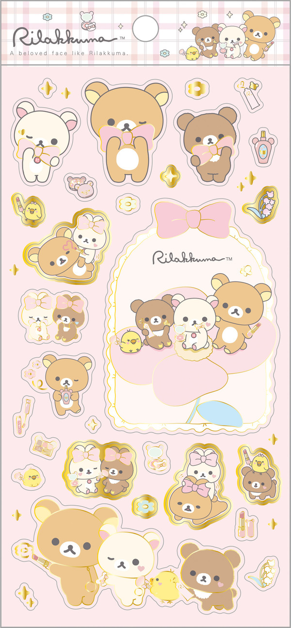サンエックス「Makeup Rilakkuma シール」（C）2025 SAN-X CO., LTD. ALL RIGHTS RESERVED.