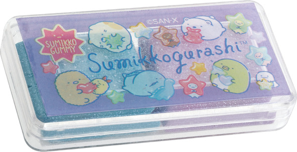 すみっコぐらし「グミグミパーティー」ねり消し　サイダー＆グレープの香り付き（C）2025 SAN-X CO., LTD. ALL RIGHTS RESERVED.