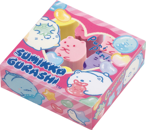 すみっコぐらし「グミグミパーティー」グミグミマスコット消しゴム　ストロベリーアソート（C）2025 SAN-X CO., LTD. ALL RIGHTS RESERVED.