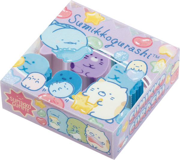 すみっコぐらし「グミグミパーティー」グミグミマスコット消しゴム　グレープアソート（C）2025 SAN-X CO., LTD. ALL RIGHTS RESERVED.