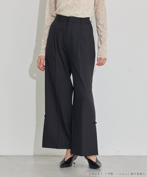 TVアニメ『らんま1/2』× earth music＆ecology Japan Label「チャイナパンツ」ブラック　着用イメージ（C）高橋留美子・小学館/「らんま1/2」製作委員会