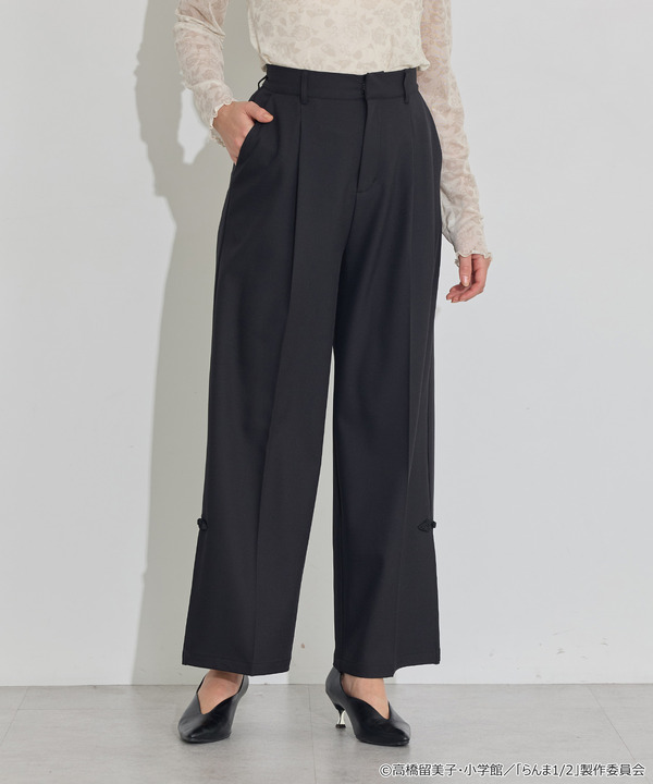 TVアニメ『らんま1/2』× earth music＆ecology Japan Label「チャイナパンツ」ブラック　着用イメージ（C）高橋留美子・小学館/「らんま1/2」製作委員会