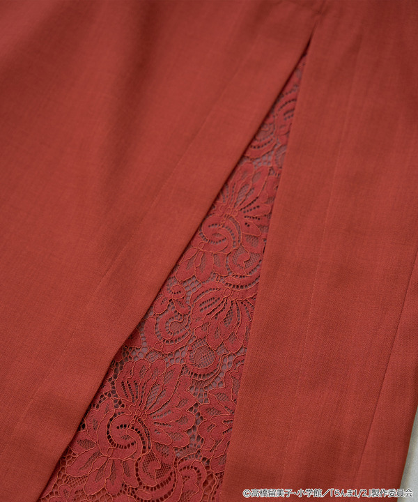 TVアニメ『らんま1/2』× earth music＆ecology Japan Label「チャイナスカート」ボルドー（C）高橋留美子・小学館/「らんま1/2」製作委員会